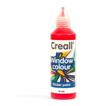 Tinta para janela reposicionável Creall Glass 80 ml - vermelho