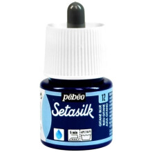 Peinture textile - Pébéo - SetaSilk - 45 ml - Bleu Gitane - Pour adultes et mixtes