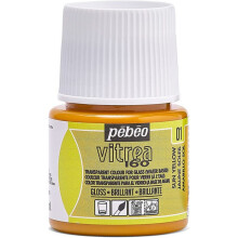 Pintura para vidro - Pébéo - Vitrea 160 - Amarelo sol N01 - 45ml - Brilhante