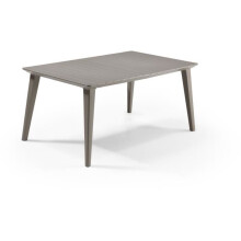 Gartentisch - rechteckig 160cm - cappuccino - aus Resin - 6 Personen - Lima - Allibert by KETER