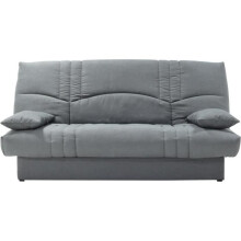Clic clac 3 posti THELMA - Tessuto Soro grigio medio - Letto 125x190 cm - L190 x P92 x H96 cm