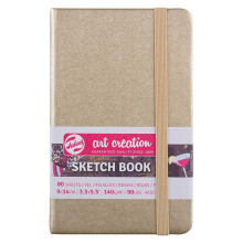 Cuaderno de bocetos 9x14 cm - 80 hojas - 140g - Oro blanco - Royal Talens