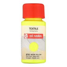Peinture pour textile - jaune néon - Talens Art Creation - 50ml