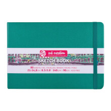 Carnet Croquis - 21 x 14,8cm - 80 arkkia - 140g - syvän vihreä - Royal Talens