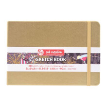 Carnet Croquis - 21 x 14,8cm - 80 hojas - 140g - Oro blanco - Royal Talens