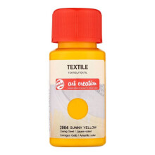 Peinture pour textile soie - jaune soleil - Talens Art Creation - 50ml