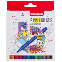 Pienikokoinen fine liner -kärki, pahvilaatikko sisältää 12 kpl