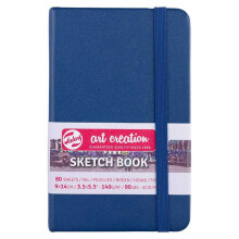 "Carnet Croquis 9x14 cm - 80 arkkia - 140g - Tummansininen - Royal Talens"