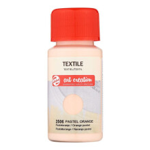 Peinture pour textile - orange pastel - Talens Art Creation - 50ml