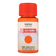 Peinture pour textile soie - orange chaud - Talens Art Creation - 50ml