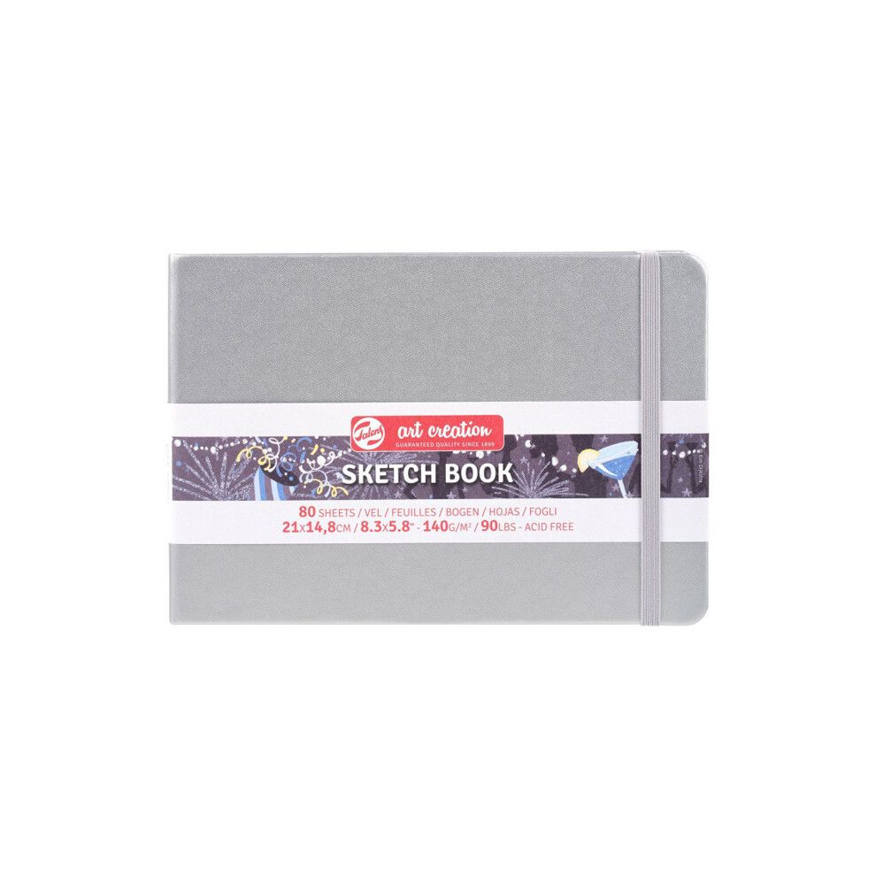 Sketchbook - 21 x 14.8cm - 80 sheets - 140g - silver - Royal Talens-image-OPC-PK9BD7D-NEW