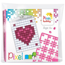 Luova Pixel - PIXEL - Sydänavaimenperä - 4 x 3 cm - Mini-pikselit 3D - Innovatiivinen