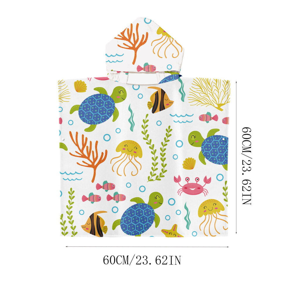 (A) Kids Beach Hooded  Beach Changing Towel Swimming Wearable-image-OPC-PK9BFB8-NEW