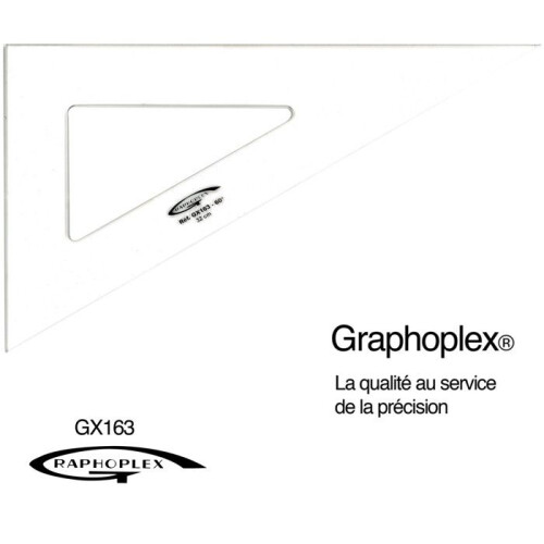 Graphoplex - Squadra 60 3 lati dritti 32 cm