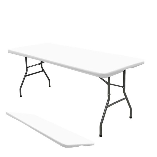 (White) Spandex Picnic Tablecloth Elastic Tablecloth For 6x2.5ft Rectangular Table Stretchable Washable Patio Tablecloth For Outdoor 2