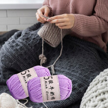 (J) 5 Strands Milk Cotton Doll Crochet Diy Knitting Thread Baby Sweater Wool Ball