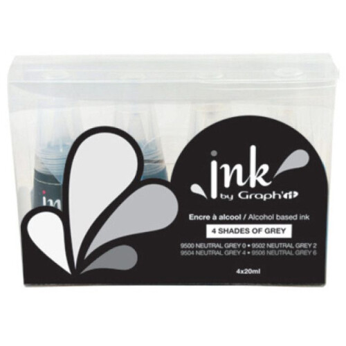 Graph'It - Tinta Graph'it 4 Recargas de Tinta Cinza Neutro