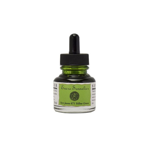 Flacon encre Sennelier 30ml Vert jaune 871