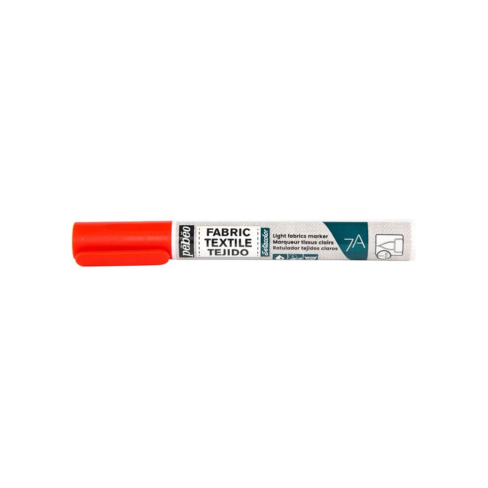Textile Marker - Pebeo - 7A Fabric Marker - Fine Brush Tip 1 Mm - Permanent - Opaque Light 3167868034046