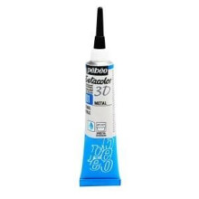 Peinture tissu Setacolor 3D Metal Perle 20ml Pebeo