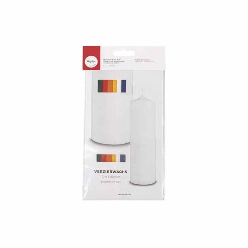 Wax sheet, base shades, 6 assorted colors, 20x6.5 cm 2