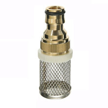 Suction Hose Filter 1/2 Inch Brass Strainer for Garden Irrigation, Stainless Steel Mesh Pump Filter, 1 Piece