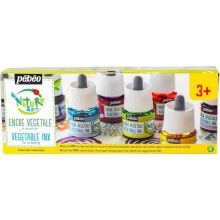 Tinta Vegetal - Primárias - 5 x 45 ml - Cores Vivas - 98% Natural - Fácil de Limpar