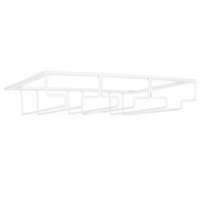 Unterbau-Metall-Weinglasregal 3-fach, 30x22,5cm, Weiß