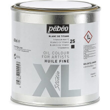 tinta a óleo fina branco titânio 650 ml