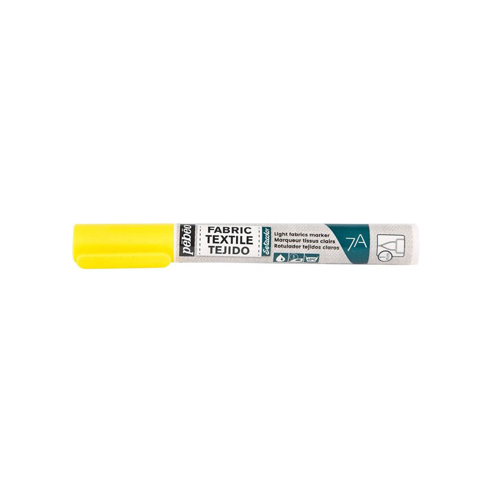 Textile Marker - Pebeo - 7A Fabric Marker - Fine Brush Tip 1 Mm - Permanent - Opaque Light 3167868034022
