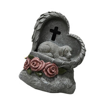 Dog Memorial Stones - Waterproof Garden Grave Marker for Dogs, Personalized Pet Remembrance, Durable Resin Design