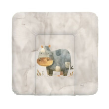 Ceba Baby Materasso per il cambio spesso lavabile - Ippopotamo confortevole, 75x72 cm - Certificato Öko-Tex, Impermeabile
