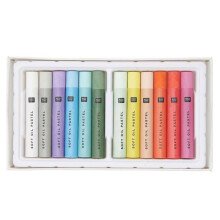 Pastéis a óleo - Cores pastel - 12 pcs - Mistos - Ideal para decoração - Lote de qualidade