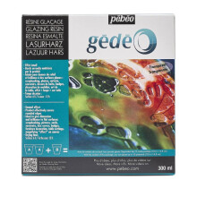 Kit de resina fría - PEBEO - 300 ml - Incluye: guantes y mezcladores - Efecto esmalte - Fácil de usar