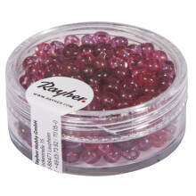 Rocailles, ø 4 mm, Dos Tonos, rosa oeillet, caja 17 g
