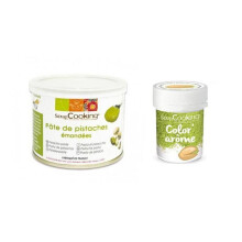 Pasta de pistache 200 g + corante verde aroma de pistache