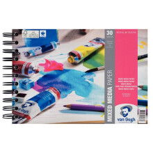 Bloc de dibujo espiral para diferentes medios 30 hojas A5 300g Van Gogh