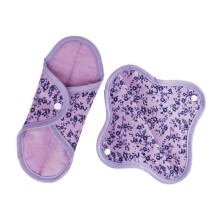 Serviettes hygiéniques lavables - Millefleur - Mini - 100% écologiques - Lot de 2 - Anti-fuites