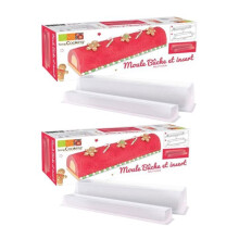 2 stampi per bûches di Natale + 2 inserti