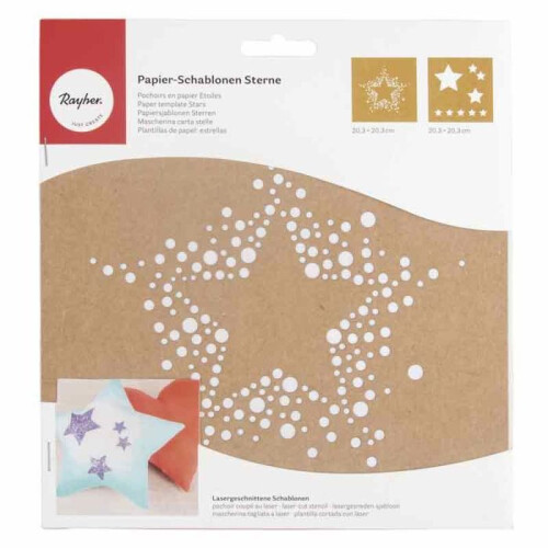 Papier-Schablone 20,3 x 20,3 cm - Sterne
