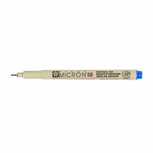 Stylo - Sakura - Pigma Micron 08 - Blu - 0.5 mm - Indelebile