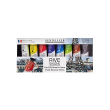Set de 8 tubes peinture à l'huile Rive Gauche 40ml Sennelier