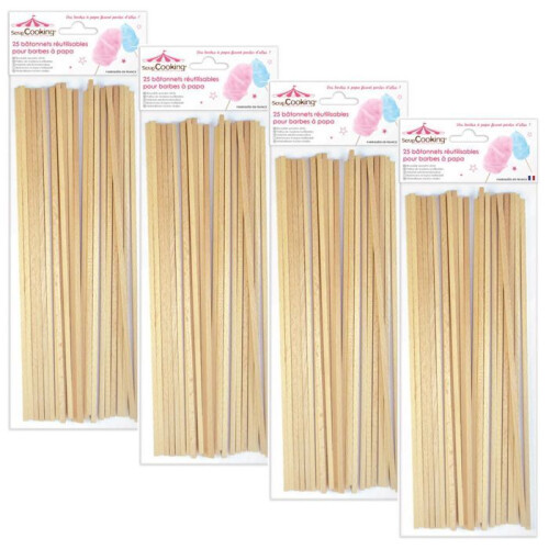 100 palitos de algodón de azúcar