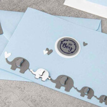 Ausschneide-Schablone - RAYHER - Elefantenfamilie - 0,8-2,3cm x 0,7-9cm - 2 Stück - sct.-LS