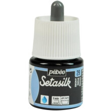 Peinture textile - Pébéo - SetaSilk - 45 ml - Ébène - Pour adultes et mixtes