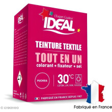 Kit completo de tinte Ideal Todo en Uno - Mini Rosa fucsia - 230 gr Kit de tinte Ideal todo en 1, formato mini (230 gr) para textil.