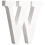 MDF Letter W, white, 11cm, thickness 2cm 1