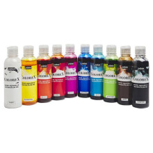 Pebeo - Encres - Colorex assortiment 10 flacons 250 ml - Effect: Velouté