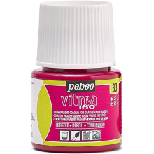 Tinta vitrificável para vidro - Pebeo - Vitrea 160 - Rosa - 45 ml - Adulto