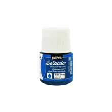 Peinture tissu - Pébéo - Setacolor opaque moire - Bleu electrique - 45 ml - Effet satiné